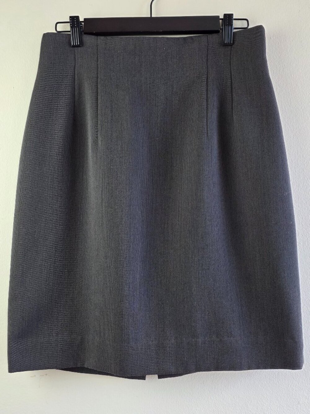 Vintage Portara Wool Pencil Skirt Size 8-10 Taupe Career Classic